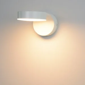 Minimalistische kreisförmige LED-Wandleuchte für das Bett
